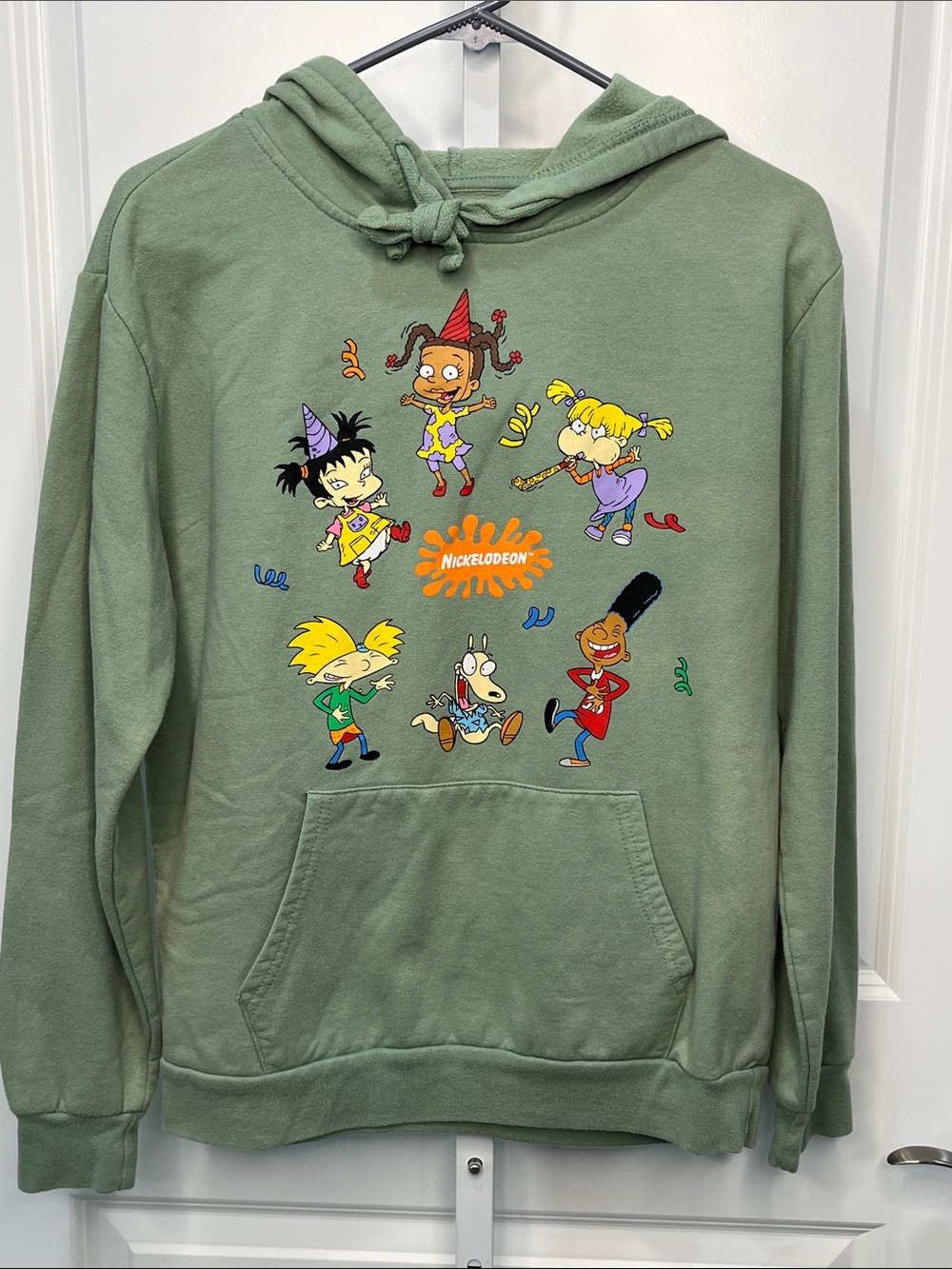 Rugrats Nickelodeon Olive Hoodie Junior Large 11-13